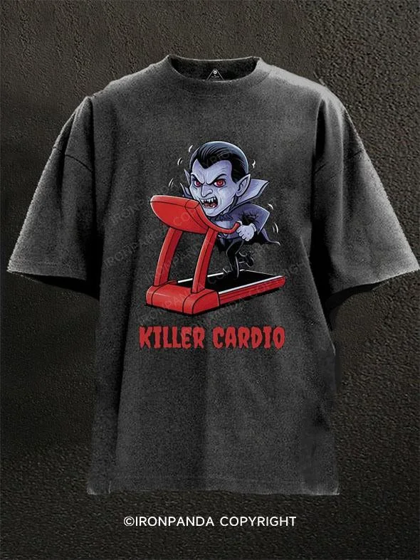 T-Shirt-Casual-KILLER CARDIO Washed Gym Shirt