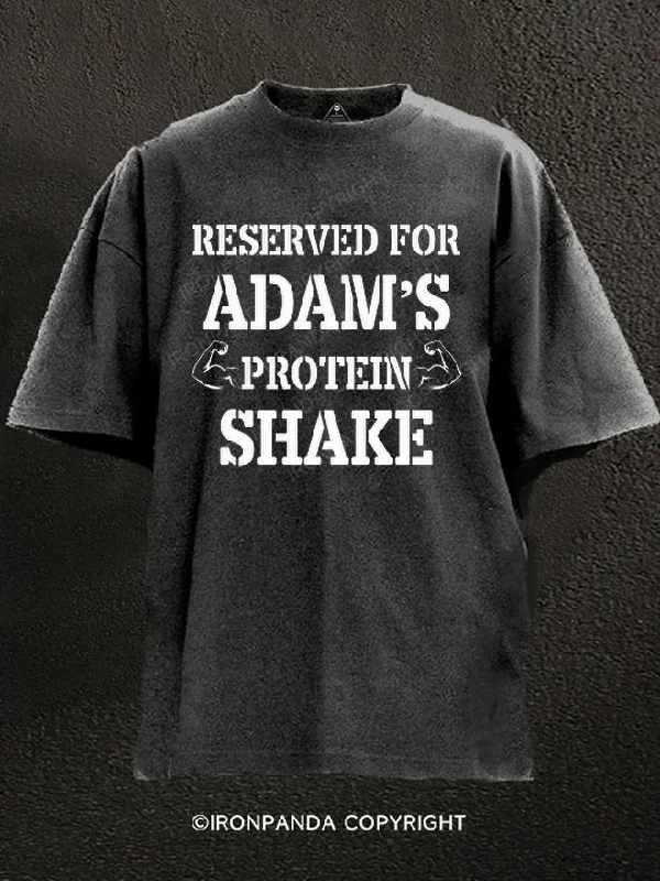 T-Shirt-Retro-reserved for adam's proten shake Washed Gym Shirt