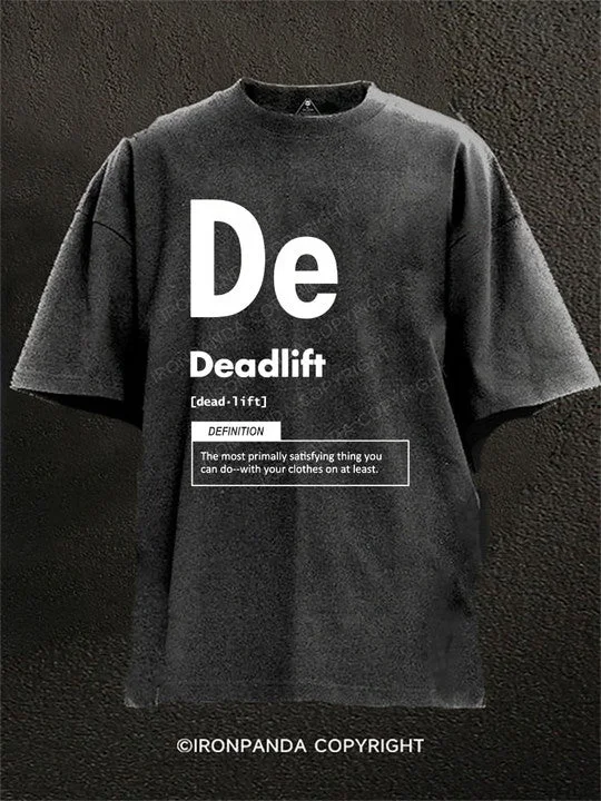 T-Shirt-Edgy-Deadlift - Periodic Table Washed Gym Shirt