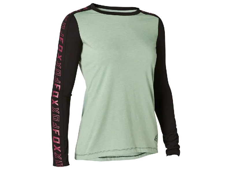 Long-Sleeve-Breathable-Fox Racing Ranger DR Long Sleeve MTB Jersey - Womens - Sage