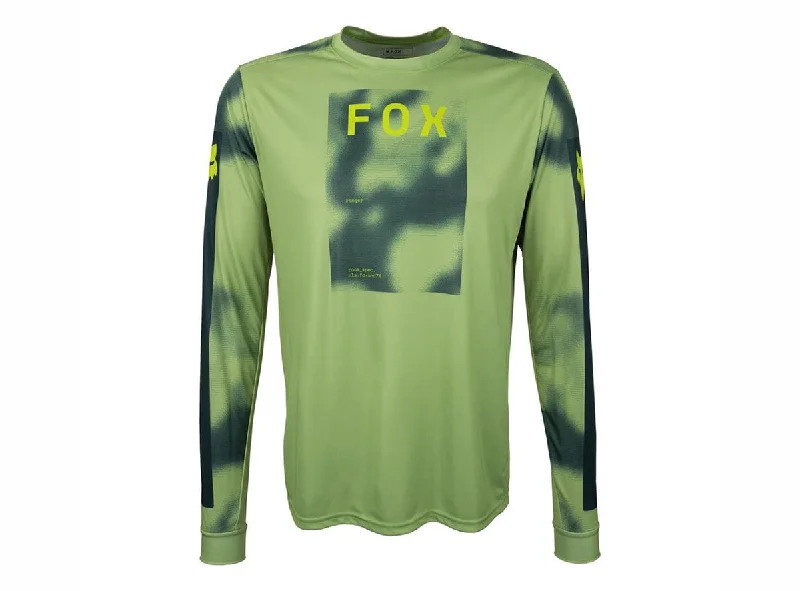 Long-Sleeve-Camping-Fox Racing Ranger Long Sleeve MTB Jersey - Taunt - Pale Green