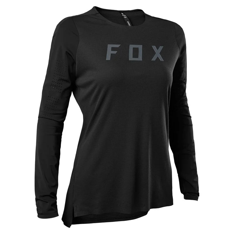 Long-Sleeve-Family-Matching-Fox Racing Flexair Pro Long Sleeve MTB Jersey - Womens - Black - 2023