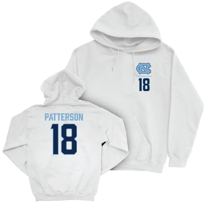 Hoodie-Gothic-UNC Football White Logo Hoodie - Jaiden Patterson