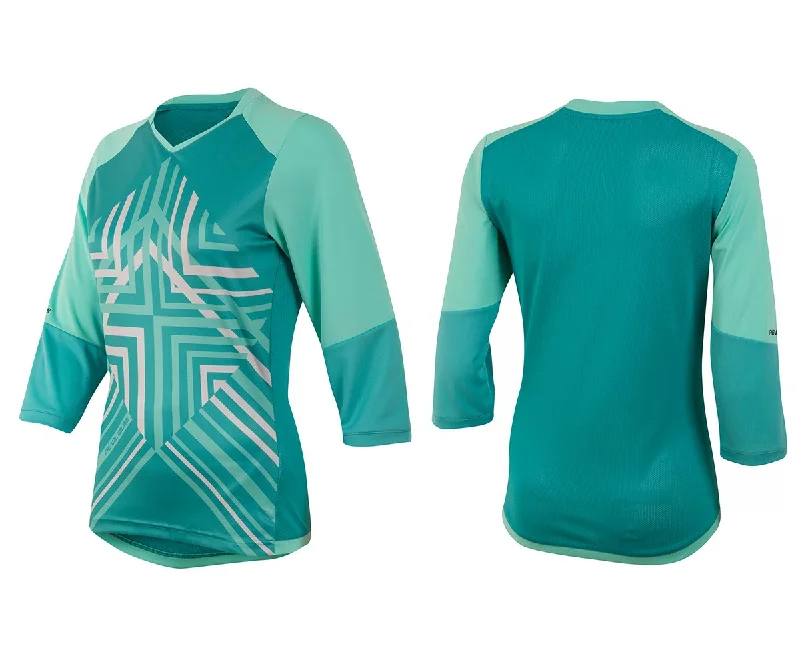 Long-Sleeve-Khaki-Pearl Izumi Launch 3/4 Sleeve MTB Jersey - Womens - Aqua Mint