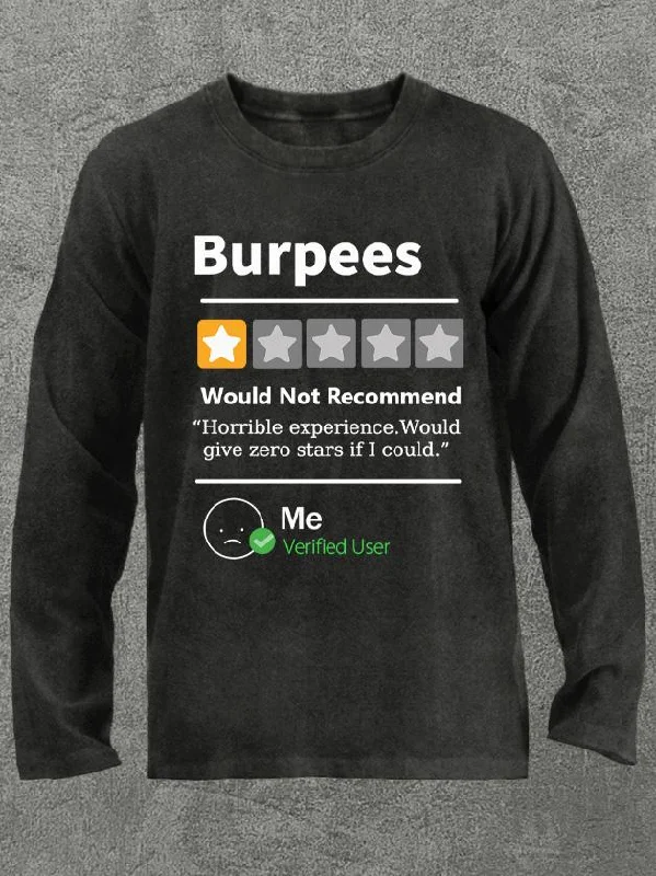 Long-Sleeve-Unisex-burpees review Washed Gym Long Sleeve Shirt