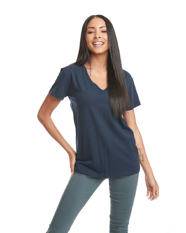 T-Shirt-Henley-Next Level 3940 Ladies' Relaxed V-Neck T-Shirt