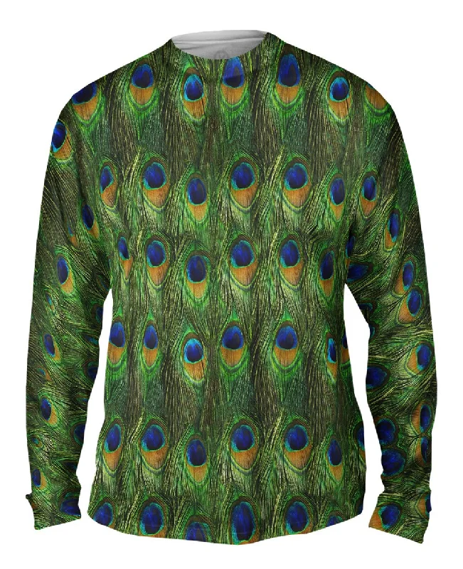 Long-Sleeve-Hooded-Peacock Feathers