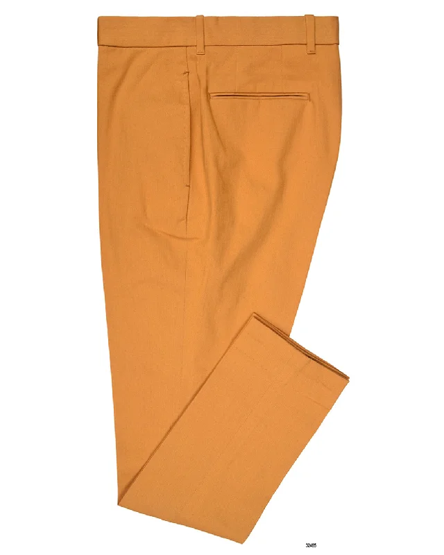 Pants-Black-Golden Yellow Stretchable Pants