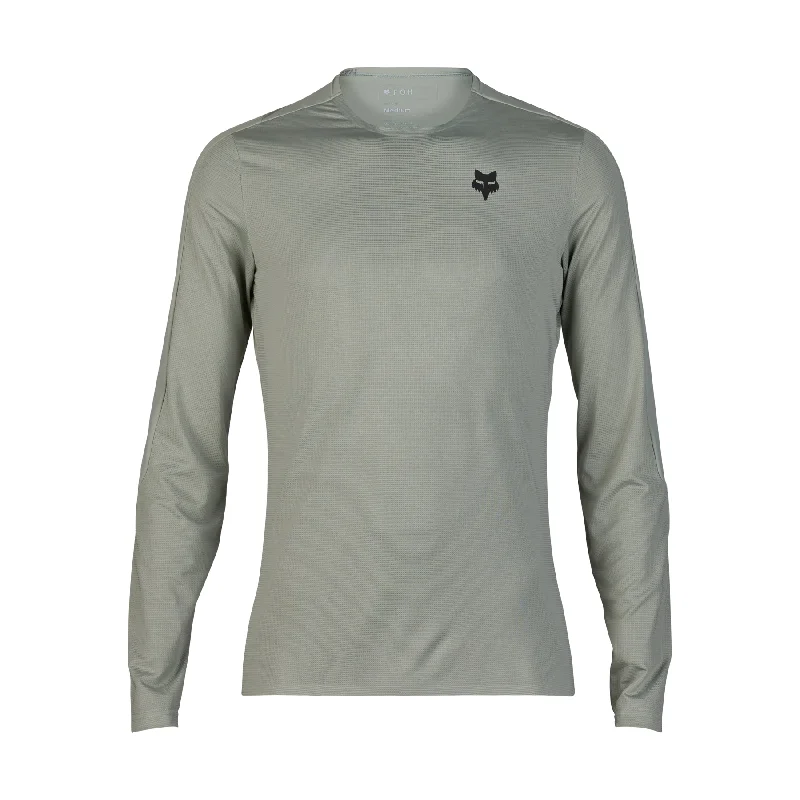 Long-Sleeve-Black-Fox Racing Flexair Long Sleeve MTB Jersey - Ascent - Gray Vintage