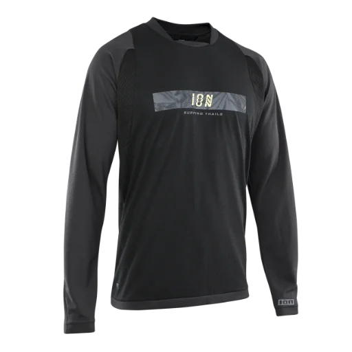 Long-Sleeve-Purple-ION Scrub Amp Long Sleeve MTB Jersey - Black - 2022