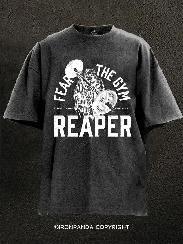 T-Shirt-Muscle-Fear The Gym Reaper Washed Gym Shirt