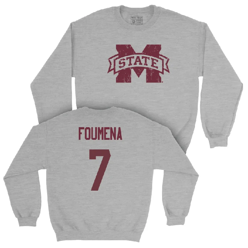 Long-Sleeve-Hiking-Sport Grey Men's Basketball Classic Crew  - Jeremy Foumena