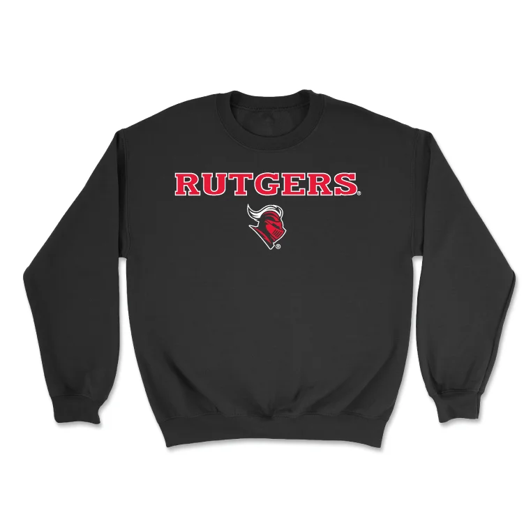 Long-Sleeve-Streetwear-Women's Basketball Black Rutgers Crew - Antonia Bates