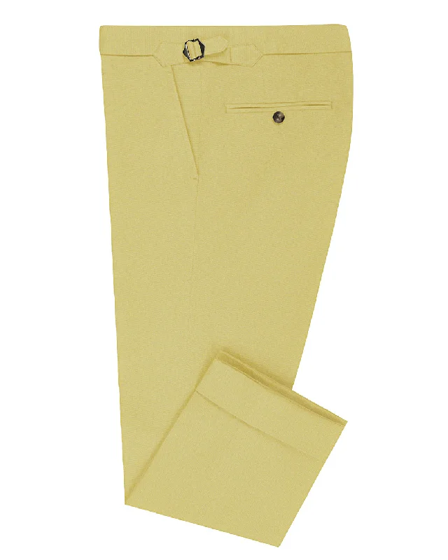 Pants-Recycled-Dugdale Fine Worsted Pant- Yellow