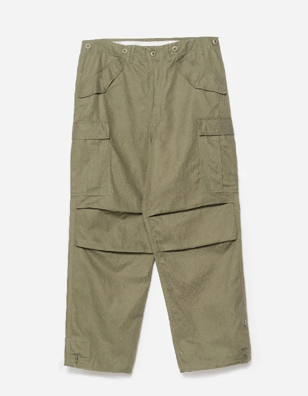 Pants-Drawstring-6120 Hemp M65 Cargo Pants Olive