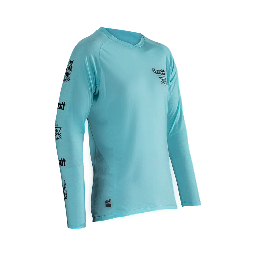 Long-Sleeve-Stretch-Leatt Gravity 2.0 Long Sleeve MTB Jersey - Aqua - 2024