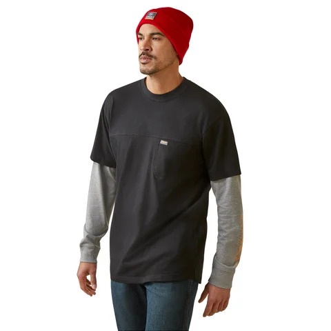 Long-Sleeve-Premium-Ariat Men's Rebar CottonStrong Dually Long Sleeve T-Shirt