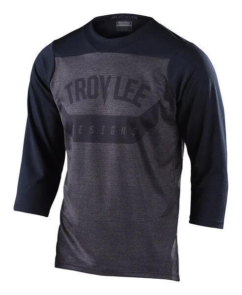 Long-Sleeve-Slim-Fit-Troy Lee Designs Ruckus 3/4 Sleeve MTB Jersey - Arc - Black