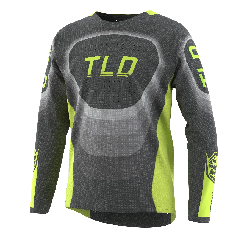 Long-Sleeve-Relaxed-Fit-Troy Lee Designs Sprint Long Sleeve MTB Jersey - Youth - Reverb - Charcoal