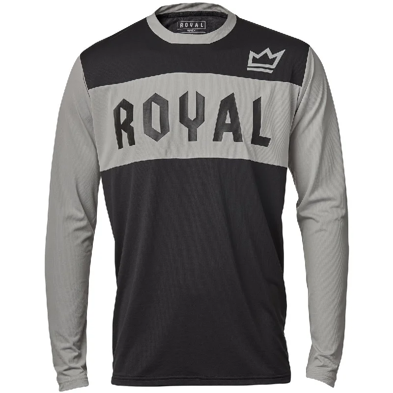 Long-Sleeve-Sportswear-Royal Apex Long Sleeve MTB Jersey - Gray-Black - 2022