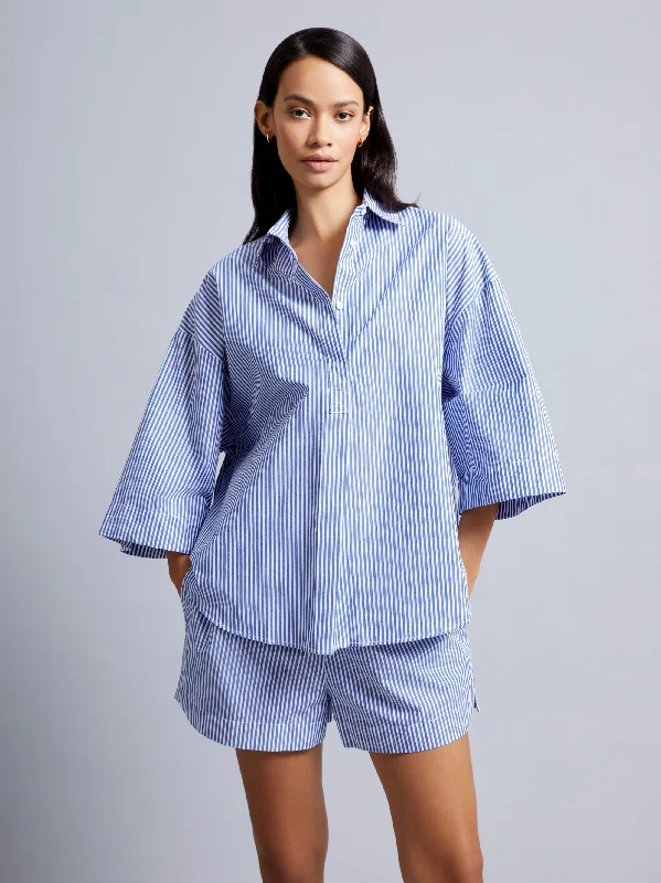 Shorts-Camping-Rhodes Poplin Stripe Shorts