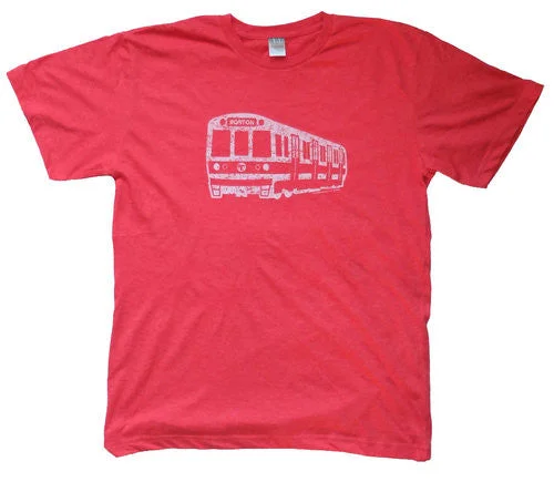 T-Shirt-Boho-Boston MBTA Red Line Subway Car T-Shirt (ADULT)