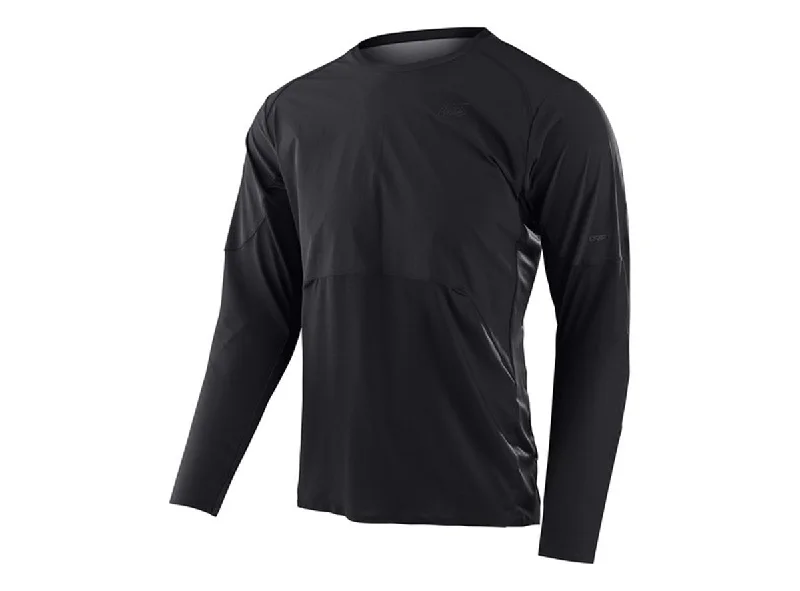 Long-Sleeve-Checked-Troy Lee Designs Drift Long Sleeve MTB Jersey - Carbon - 2021