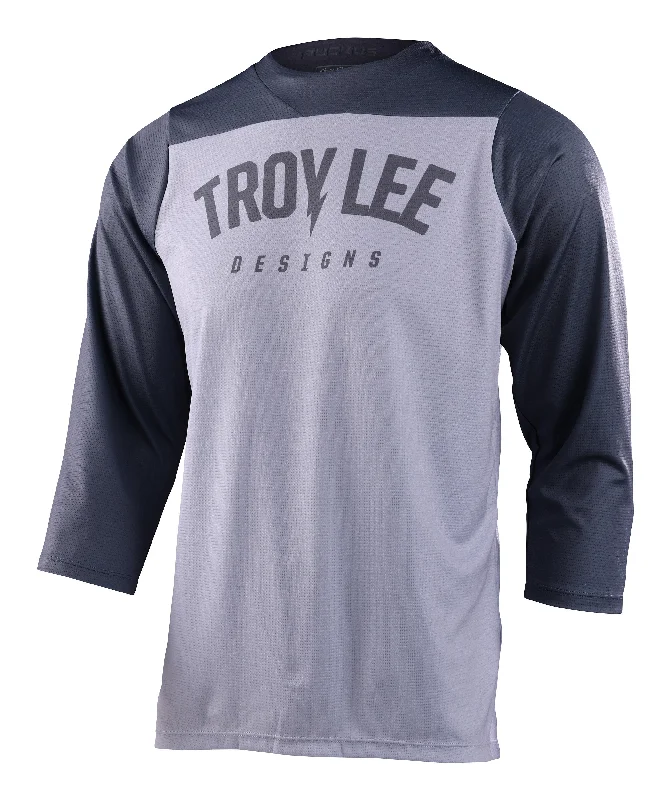 Long-Sleeve-Family-Matching-Troy Lee Designs Ruckus 3/4 Sleeve MTB Jersey - Camber - Light Gray - 2023