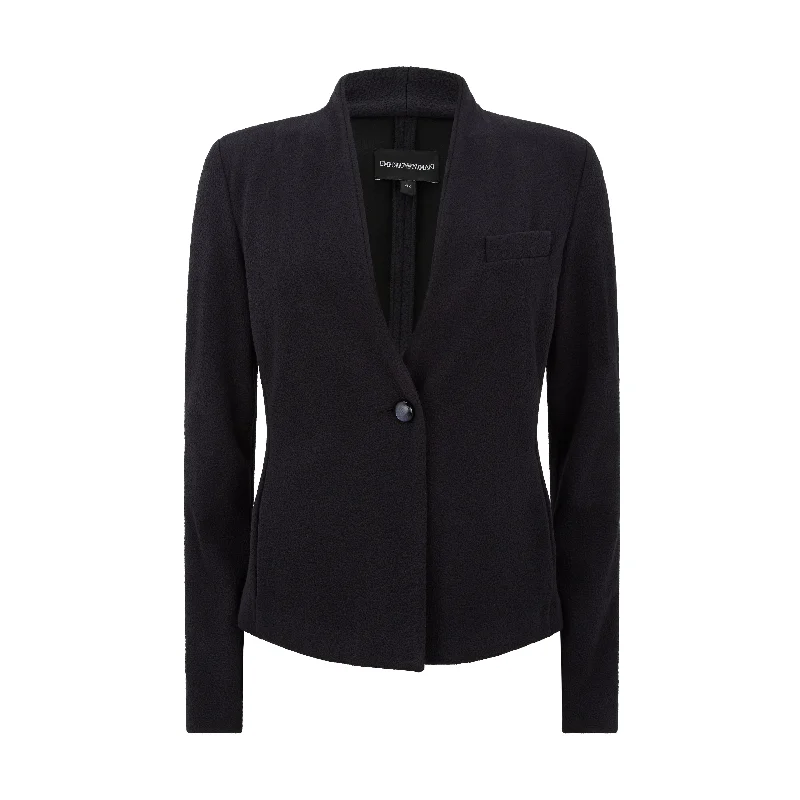 Jacket-Cozy-Tailored Jacquard Jersey Jacket