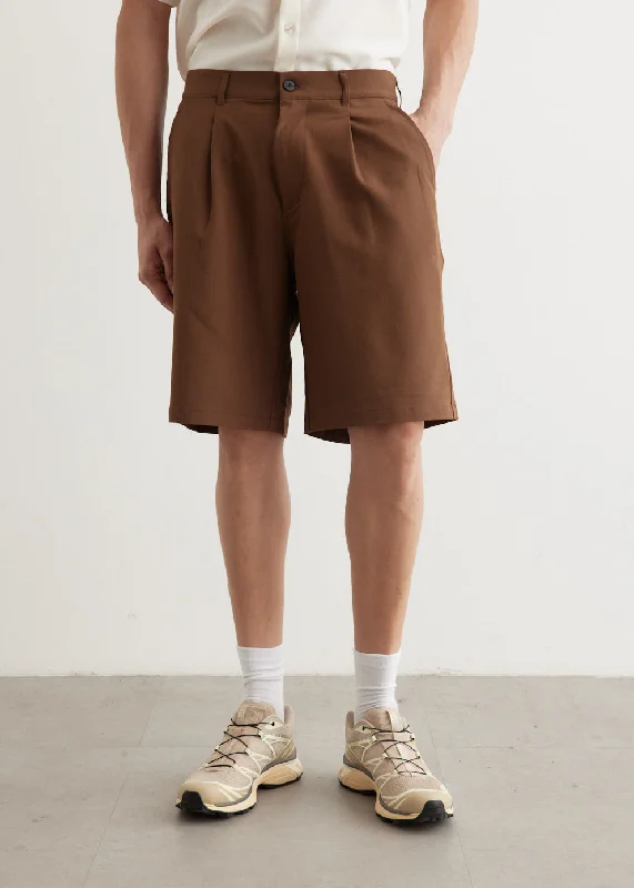 Shorts-Blue-Lightweight Wool Walk Shorts