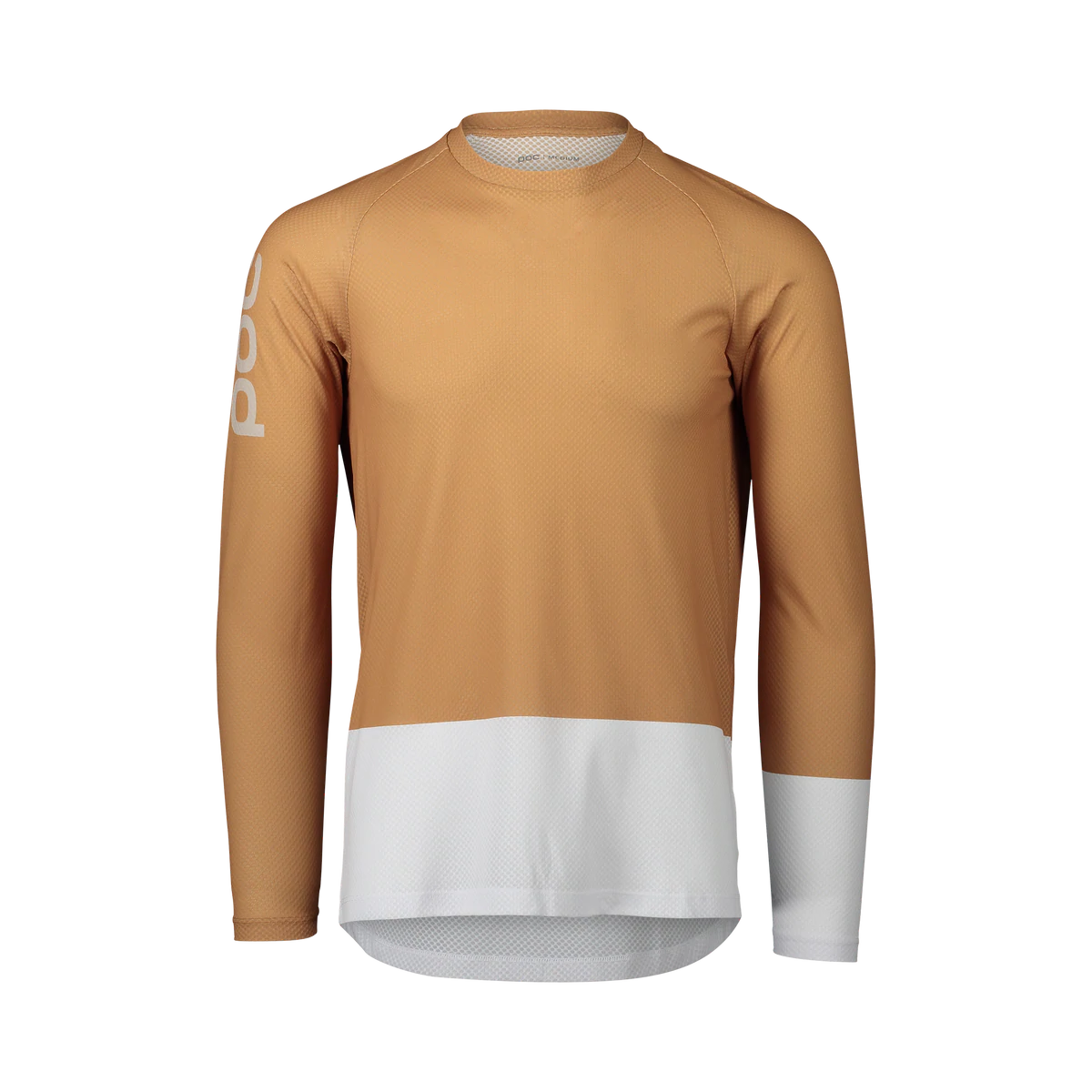 Long-Sleeve-Workwear-POC Pure Long Sleeve MTB Jersey - Aragonite Brown-Hydrogen White