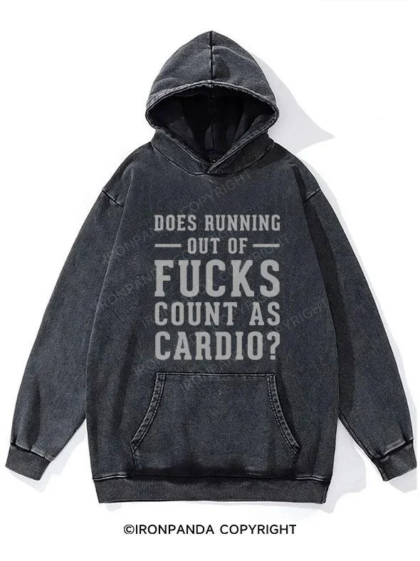 Hoodie-Sportswear-does running out of fucks count as cardio Washed Gym Hoodie