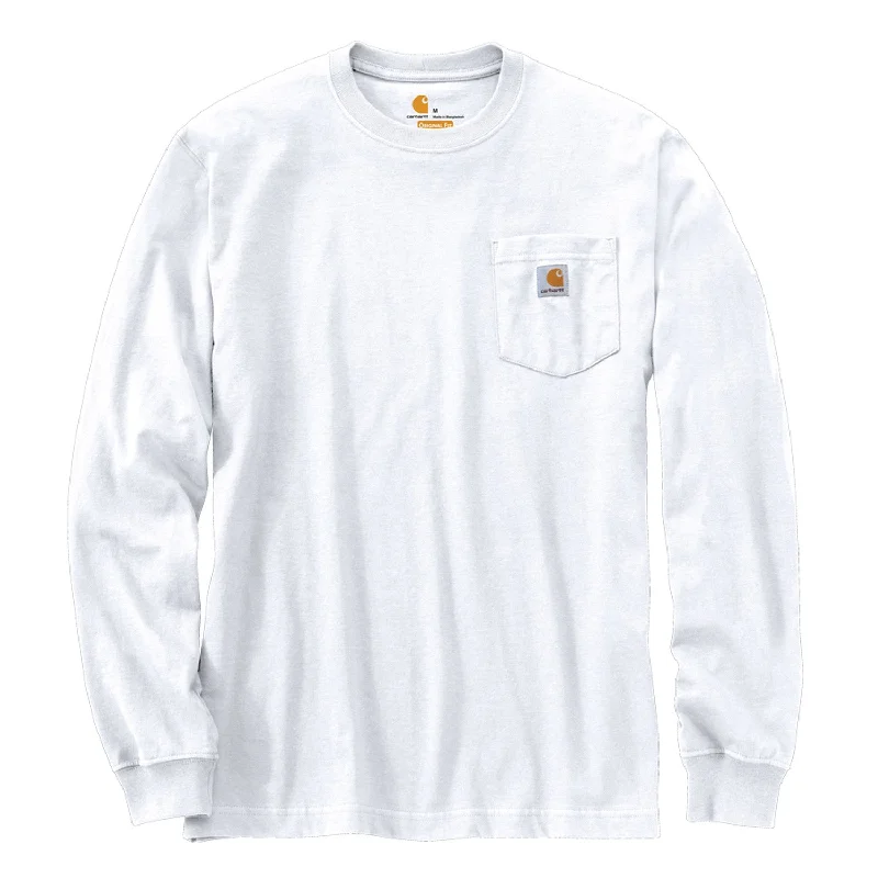 Long-Sleeve-Y2K-Style-Carhartt Men's Long Sleeve Pocket T-Shirt_White