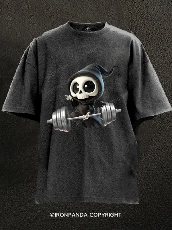 T-Shirt-Adventure-DEATH WEIGHTS Washed Gym Shirt