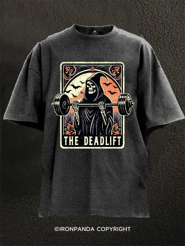 T-Shirt-Blue-THE DEADLIFT Washed Gym Shirt