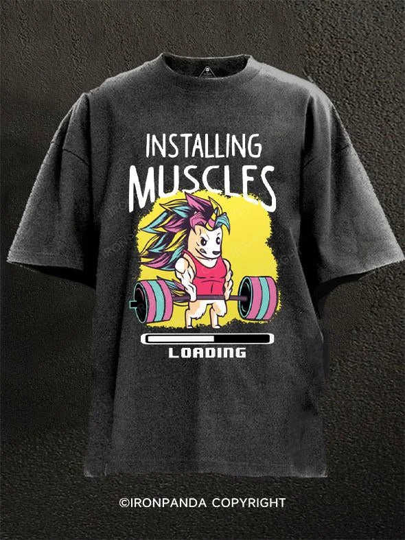 T-Shirt-Bamboo-super Unicorn Washed Gym Shirt