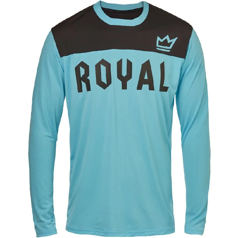 Long-Sleeve-Waterproof-Royal Apex Long Sleeve MTB Jersey - Blue-Black - 2021