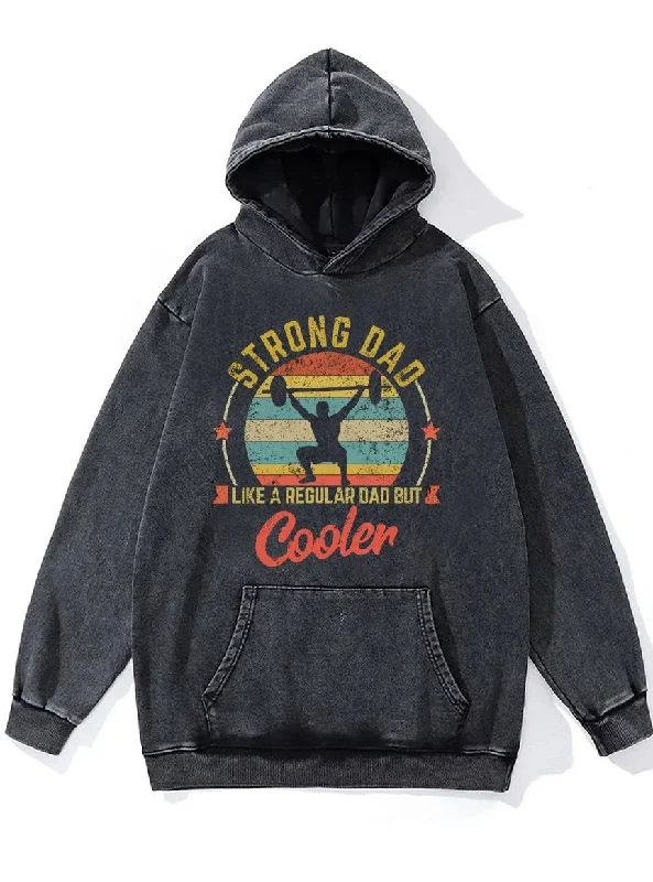 Hoodie-Green-STRONG DAD COOLER Washed Gym Hoodie