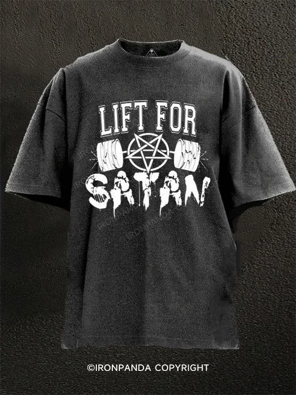 T-Shirt-Streetwear-LIFT FOR SATAN Washed Gym Shirt