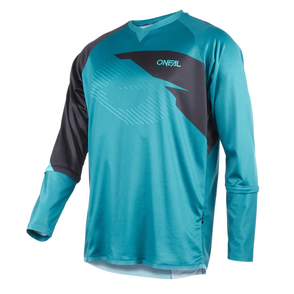 Long-Sleeve-Basketball-O'Neal Tobanga Long Sleeve MTB Jersey - Petrol-Teal