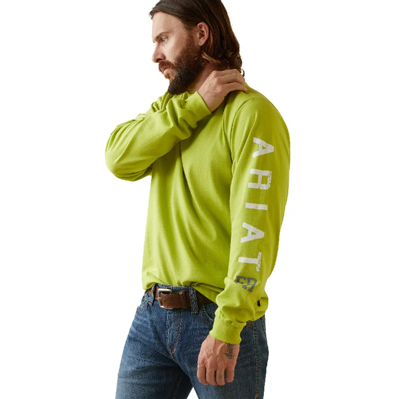 Long-Sleeve-Rugged-Ariat Men's Flame Resistant Roughneck Skull Graphic Long Sleeve T-Shirt_Bright Lime