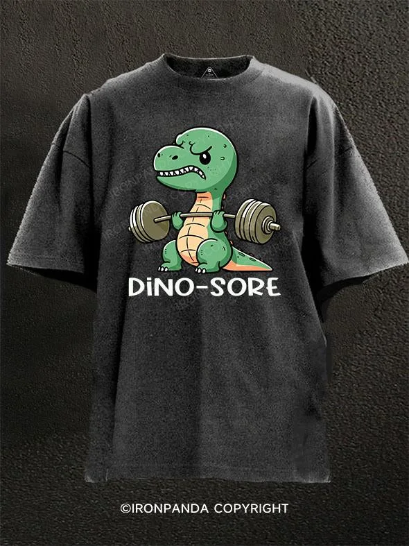 T-Shirt-Sleeveless-dino sore Washed Gym Shirt