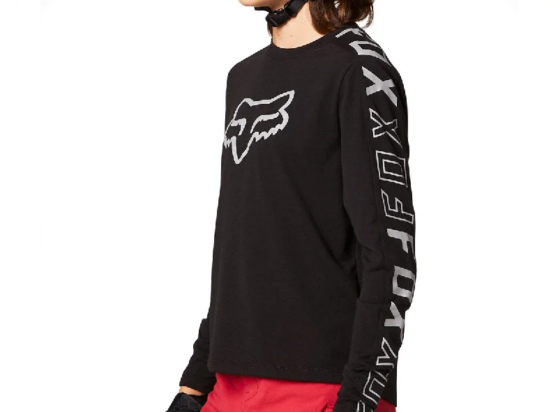 Long-Sleeve-Mock-Neck-Fox Racing Ranger DR Long Sleeve MTB Jersey - Youth - Black