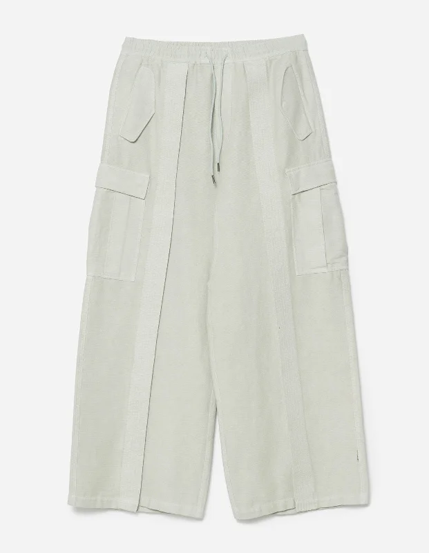 Pants-Oversized-5329 Hakama Cargo Track Pants Sage