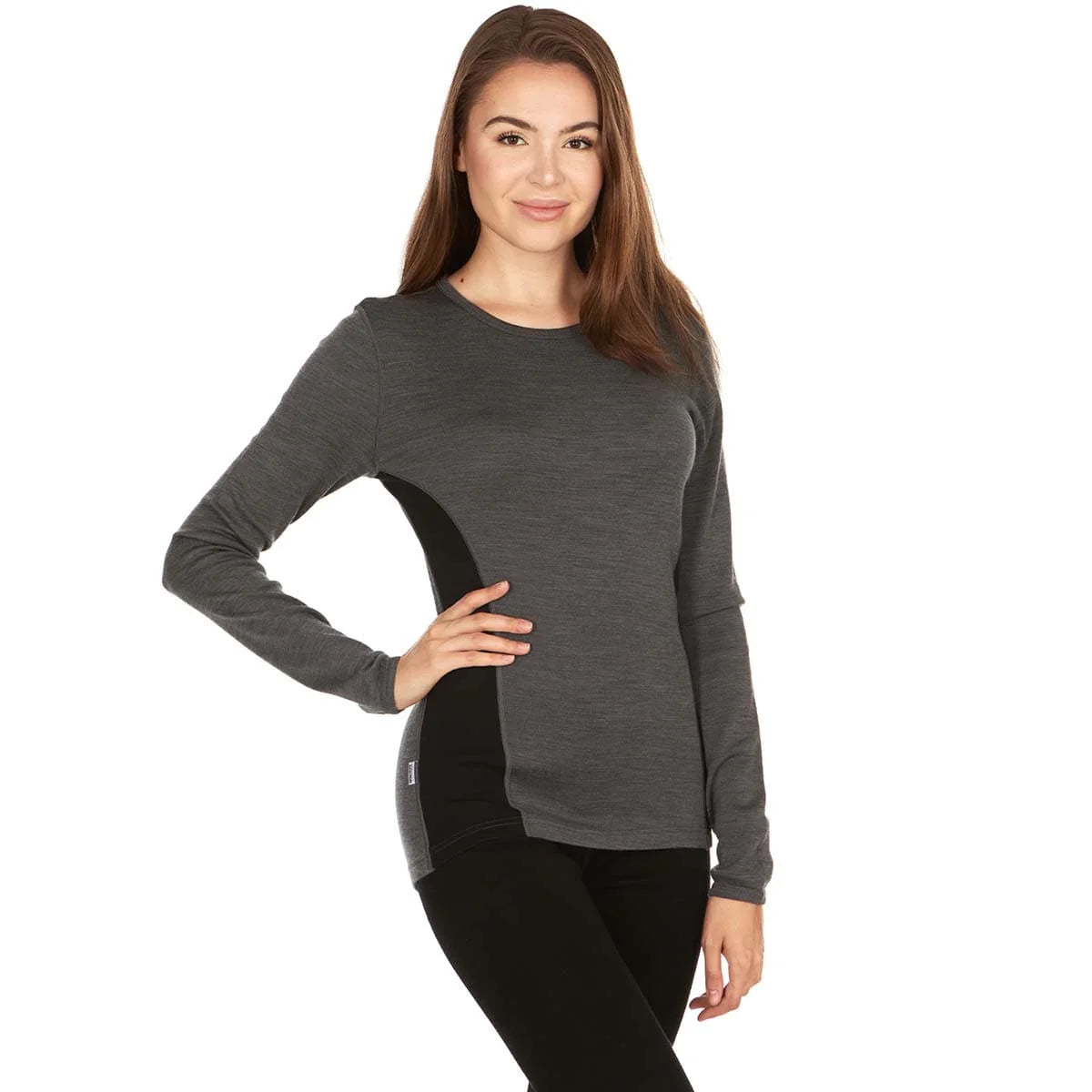 Long-Sleeve-Y2K-Style-Minus33 Women's Ossipee Merino Wool Midweight Long Sleeve Top