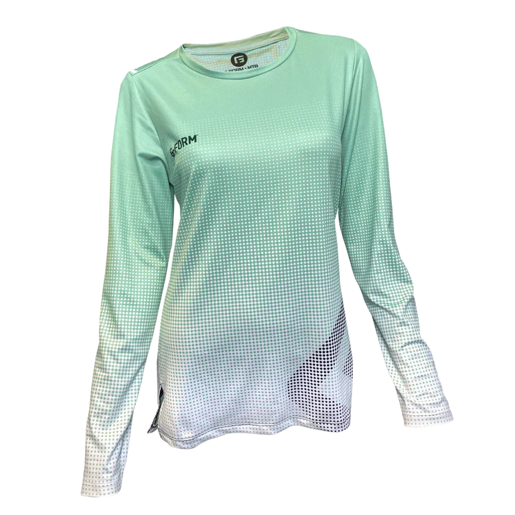 Long-Sleeve-Relaxed-Fit-G-Form Fade Long Sleeve MTB Jersey - Womens - Mint