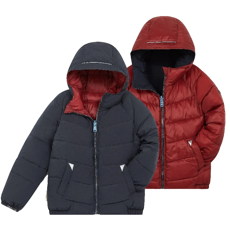 Jacket-Brown-Toastie Ecoreversible Puffer -  Ink Navy & Burgundy