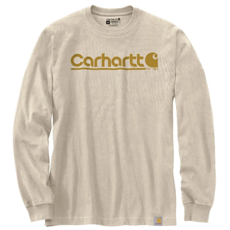 Long-Sleeve-College-Carhartt Men's Relaxed Fit Heavyweight Graphic Long Sleeve T-Shirt