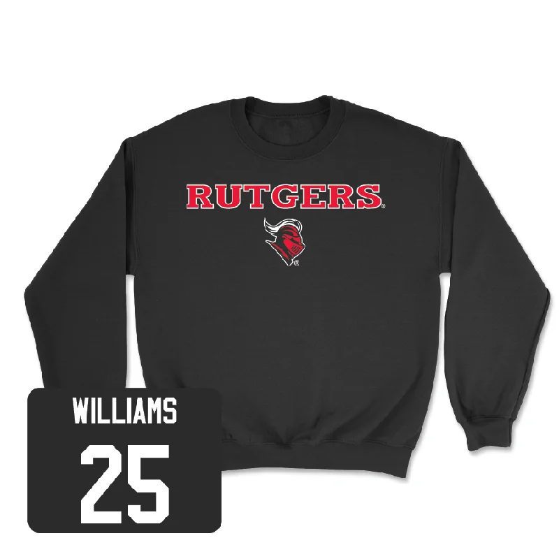 Long-Sleeve-Washable-Men's Basketball Black Rutgers Crew - Jeremiah Williams