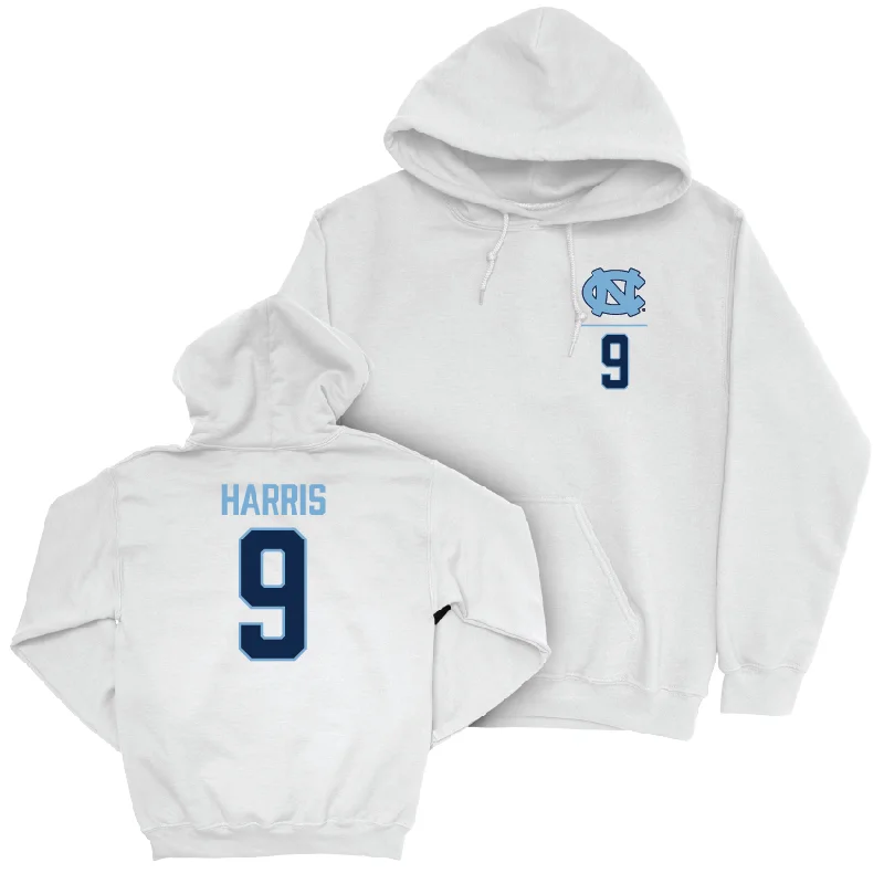 Hoodie-Sportswear-UNC Football White Logo Hoodie  - Jakeen Harris